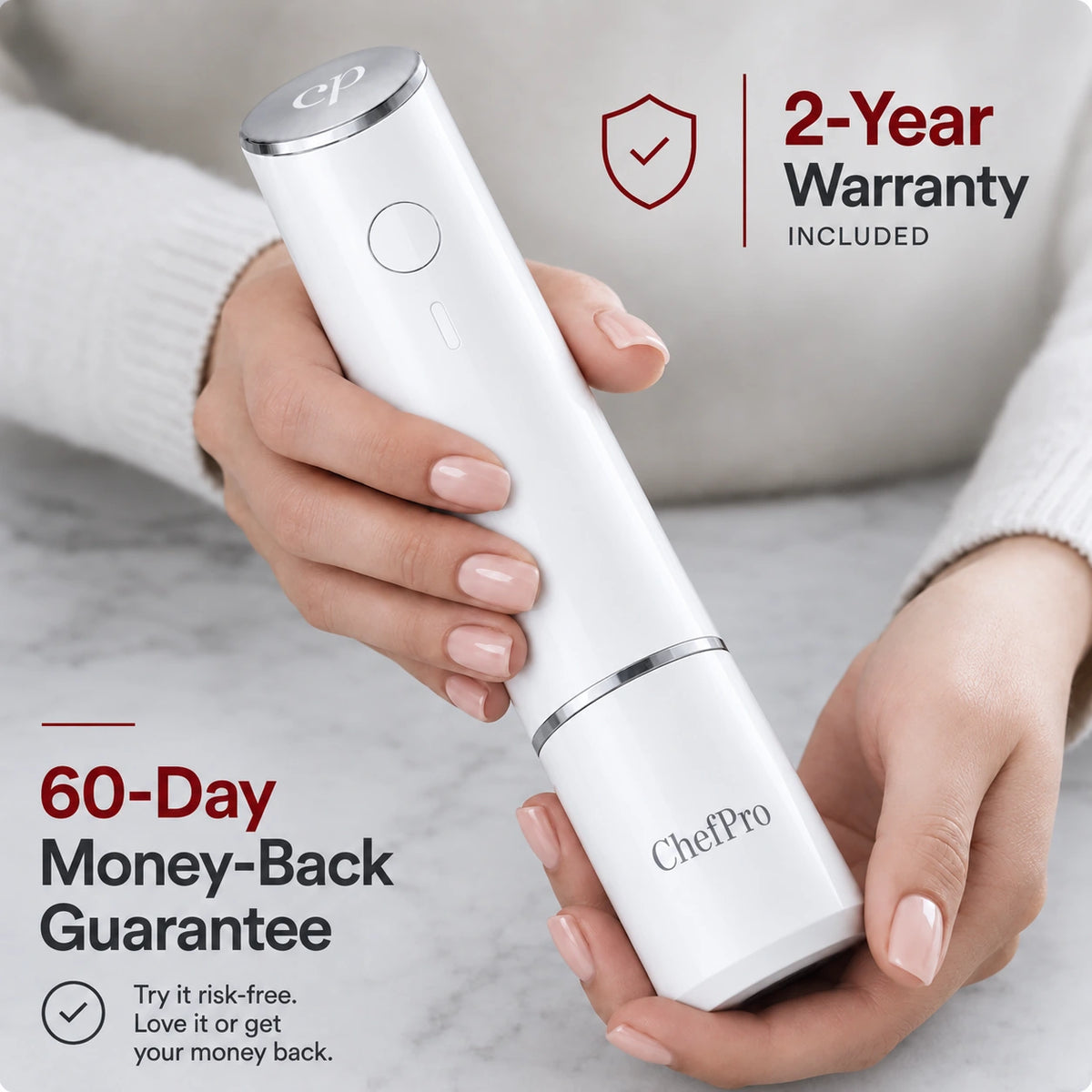Chef Pro warranty and money-back guarantee