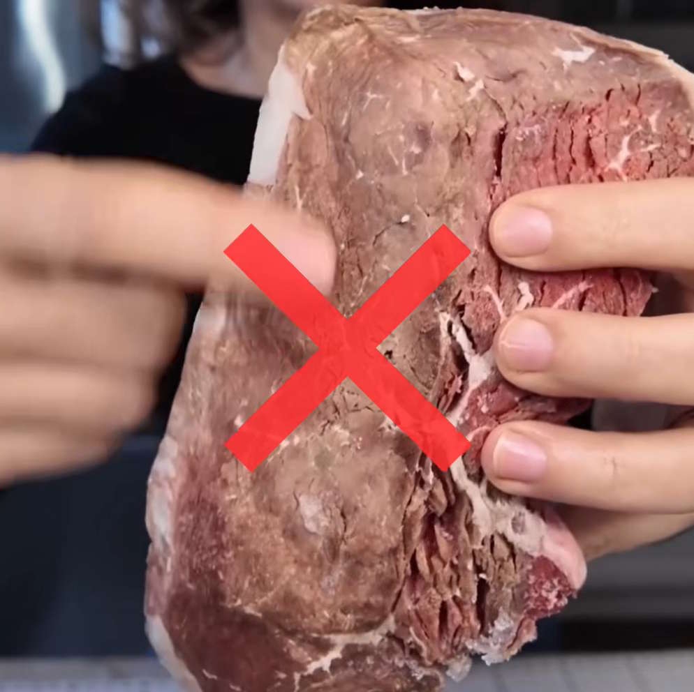 Chef Pro sealing steaks to help prevent freezer burn